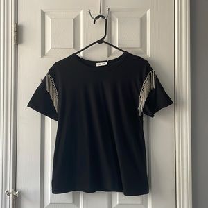 Rhinestone Fringe Tee